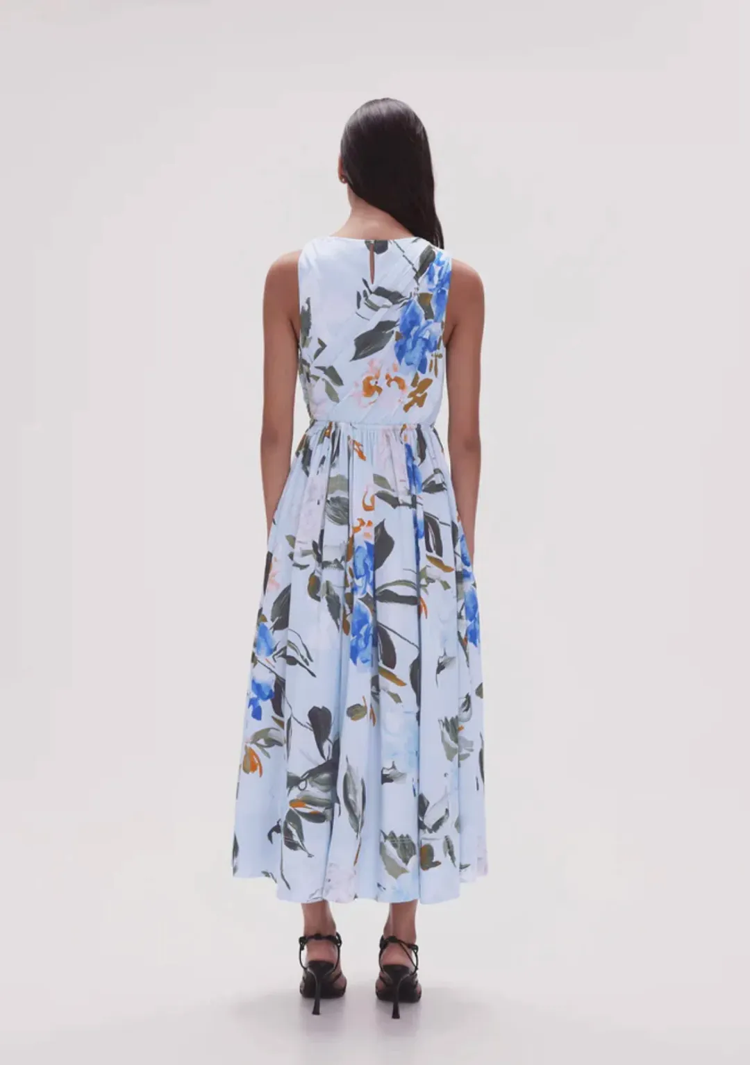 Aje Abbey Twisted Midi Dress in Divine Orchid Floral Size 16 for rent on The Volte - main image