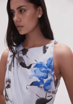 Aje Abbey Twisted Midi Dress in Divine Orchid Floral Size 16 for rent on The Volte - image 3