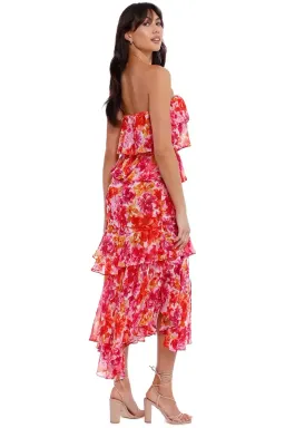 Misa LA Luciana Midi Dress Floral Size 12 for rent on The Volte - image 3