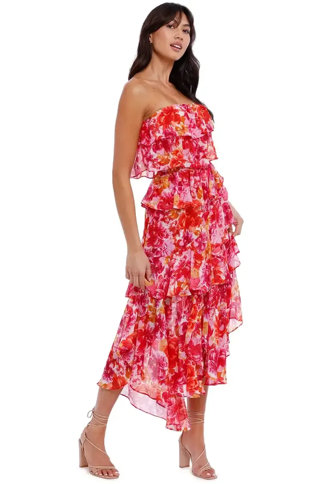 Misa LA Luciana Midi Dress Floral Size 12 for rent on The Volte - main image