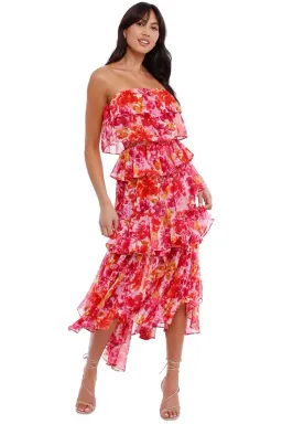 Misa LA Luciana Midi Dress Floral Size 12 for rent on The Volte - image 6