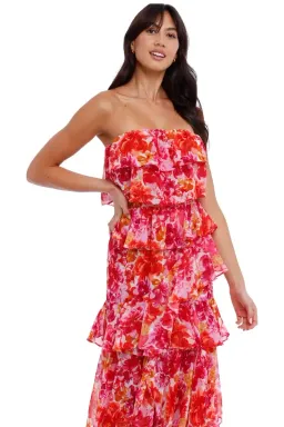 Misa LA Luciana Midi Dress Floral Size 12 for rent on The Volte - image 2