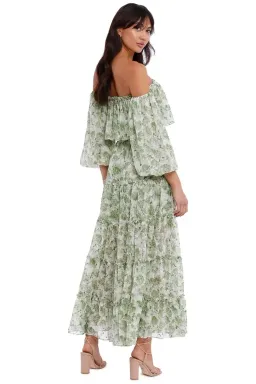 Misa LA Cassandra Dress in Floral Green Size 12 for rent on The Volte - image 5
