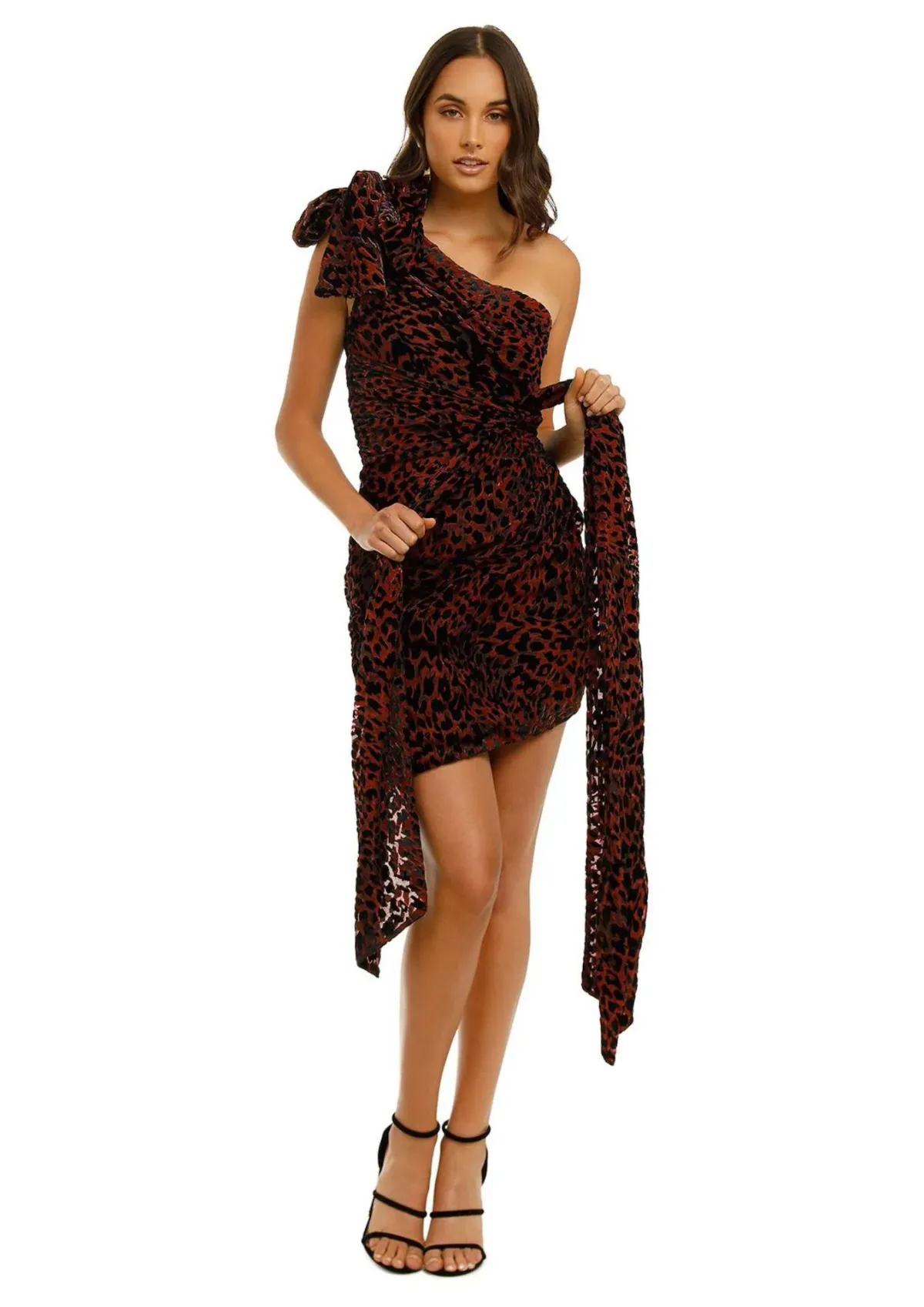 MISHA Moxie Mini Dress Red Leopard Size 6/XS - Image 1