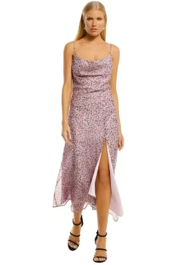 MISHA Lisa Midi Dress Pink Floral Size 6 for rent on The Volte - image 4
