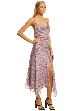 MISHA Lisa Midi Dress Pink Floral Size 6 for rent on The Volte - image 2