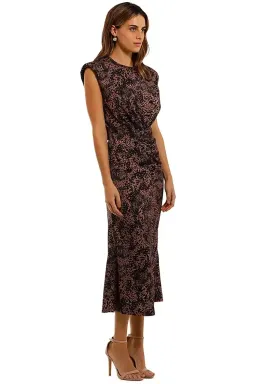 MISHA Carlina Midi Dress Animal Print Size 6/XS for rent on The Volte - image 2