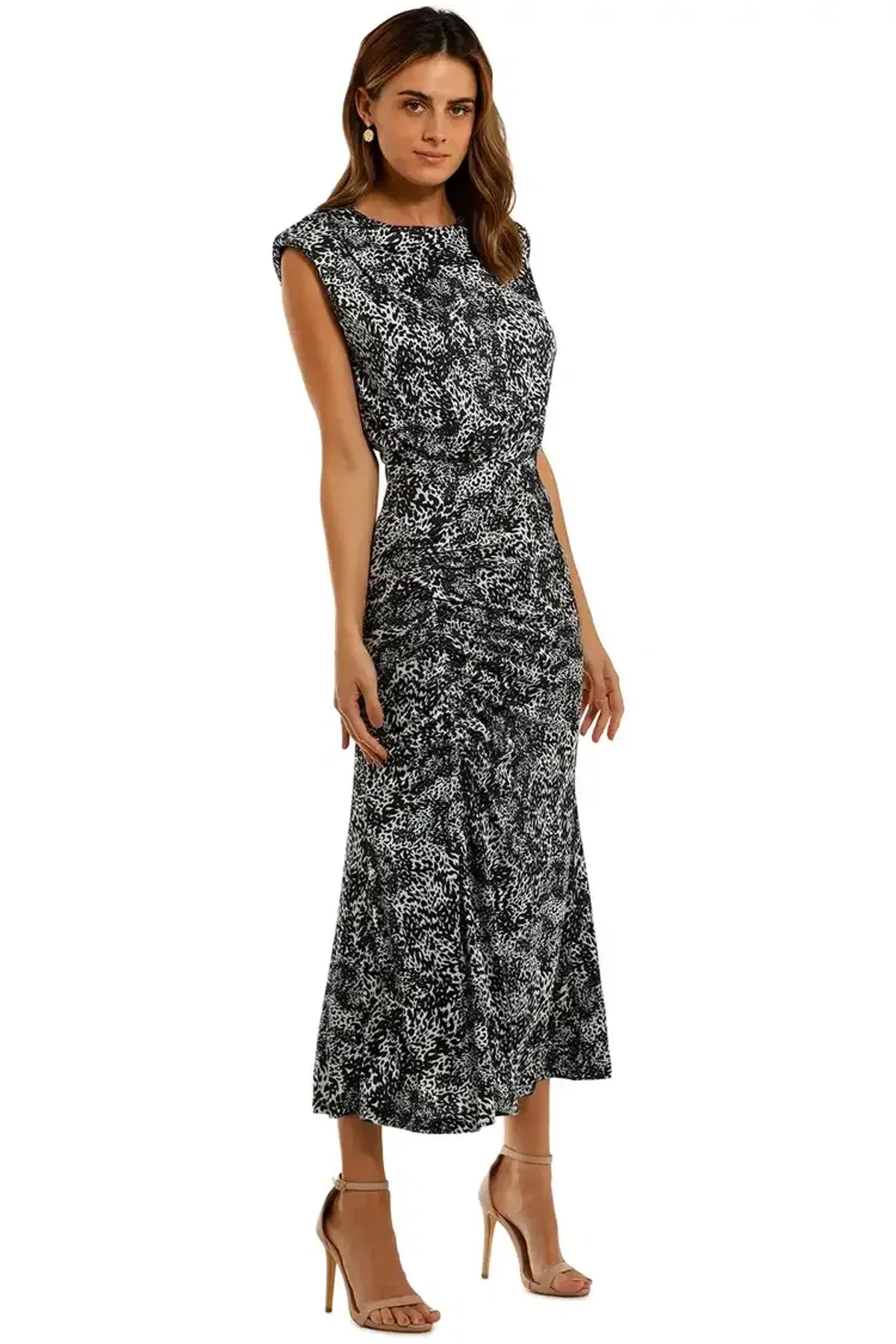 MISHA Leora Midi Dress Print Size 10/M - Image 2
