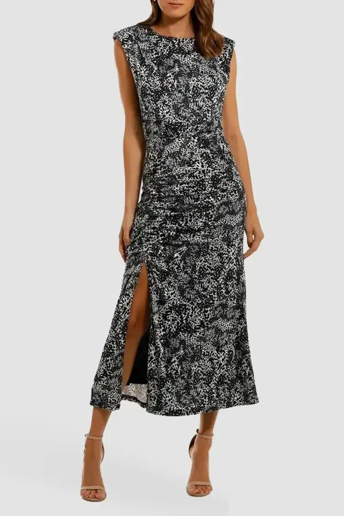 MISHA Leora Midi Dress Print Size 10/M - Image 1