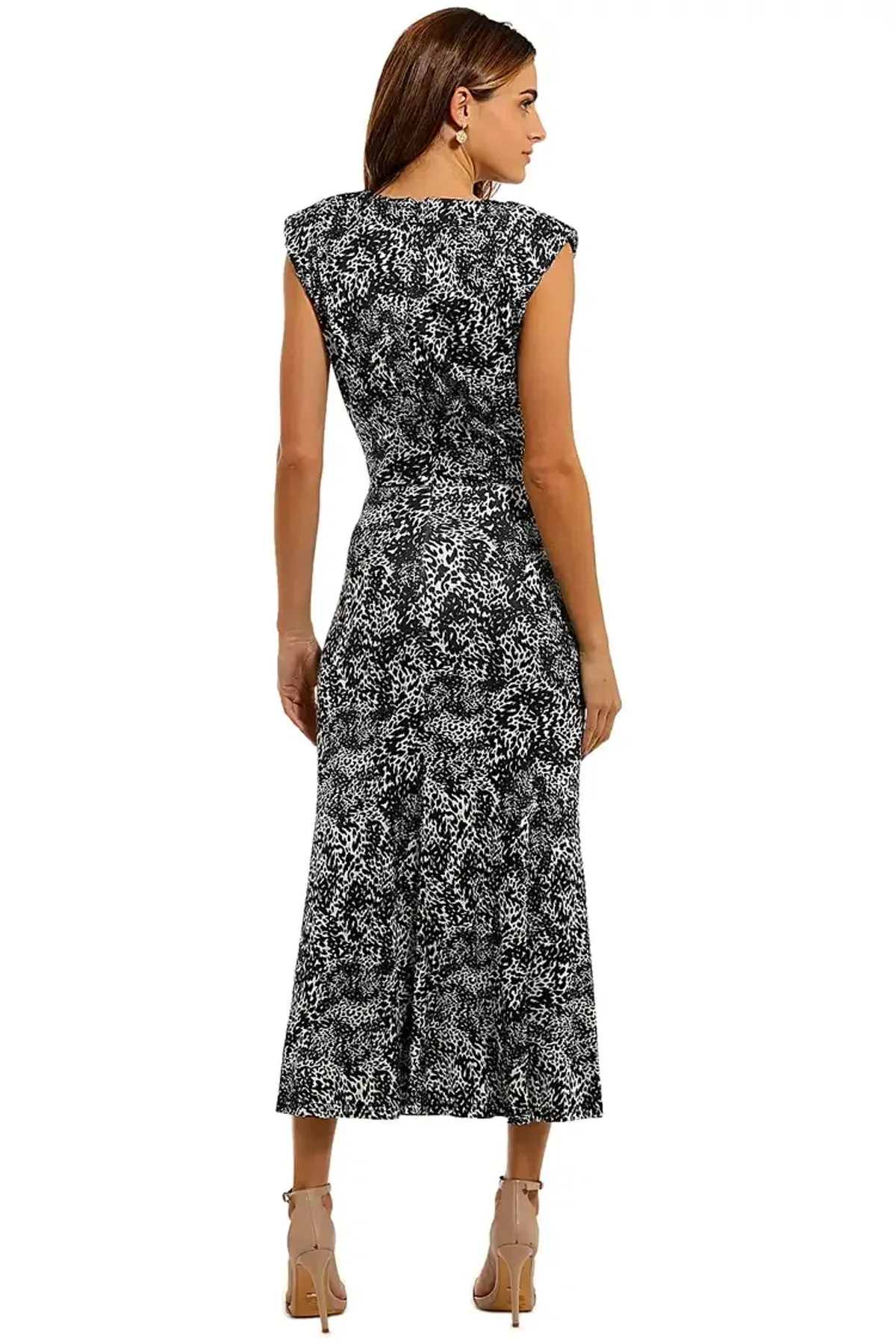 MISHA Leora Midi Dress Print Size 10/M - Image 3