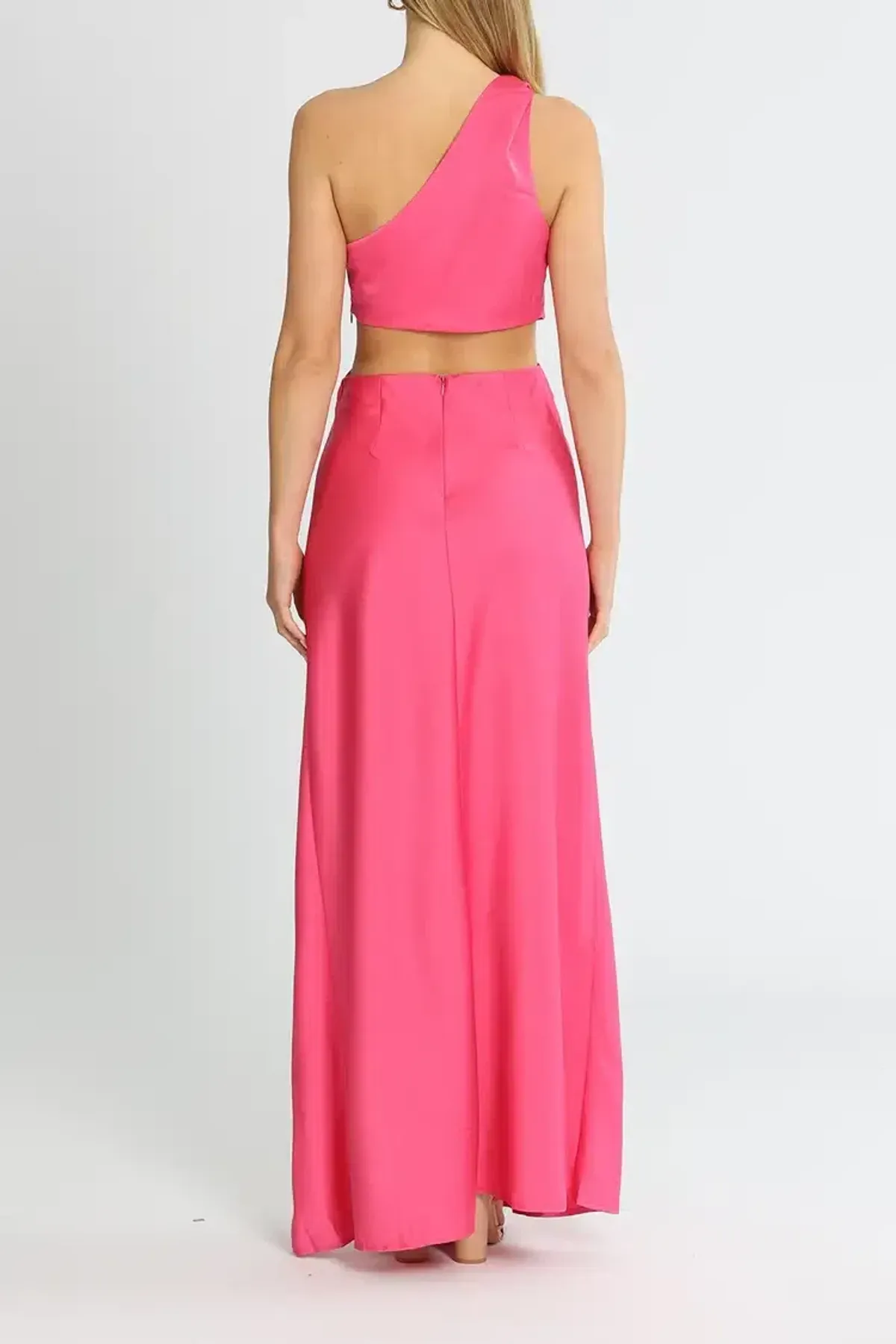 MISHA Kristin Satin Gown Pink Size 14 - Image 3