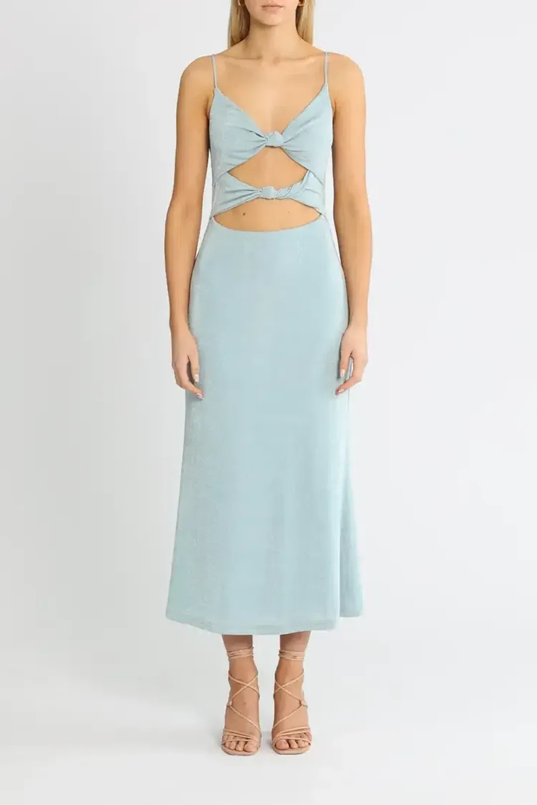 MISHA Oscar Midi Dress in Blue Size 6/XS for rent on The Volte - main image