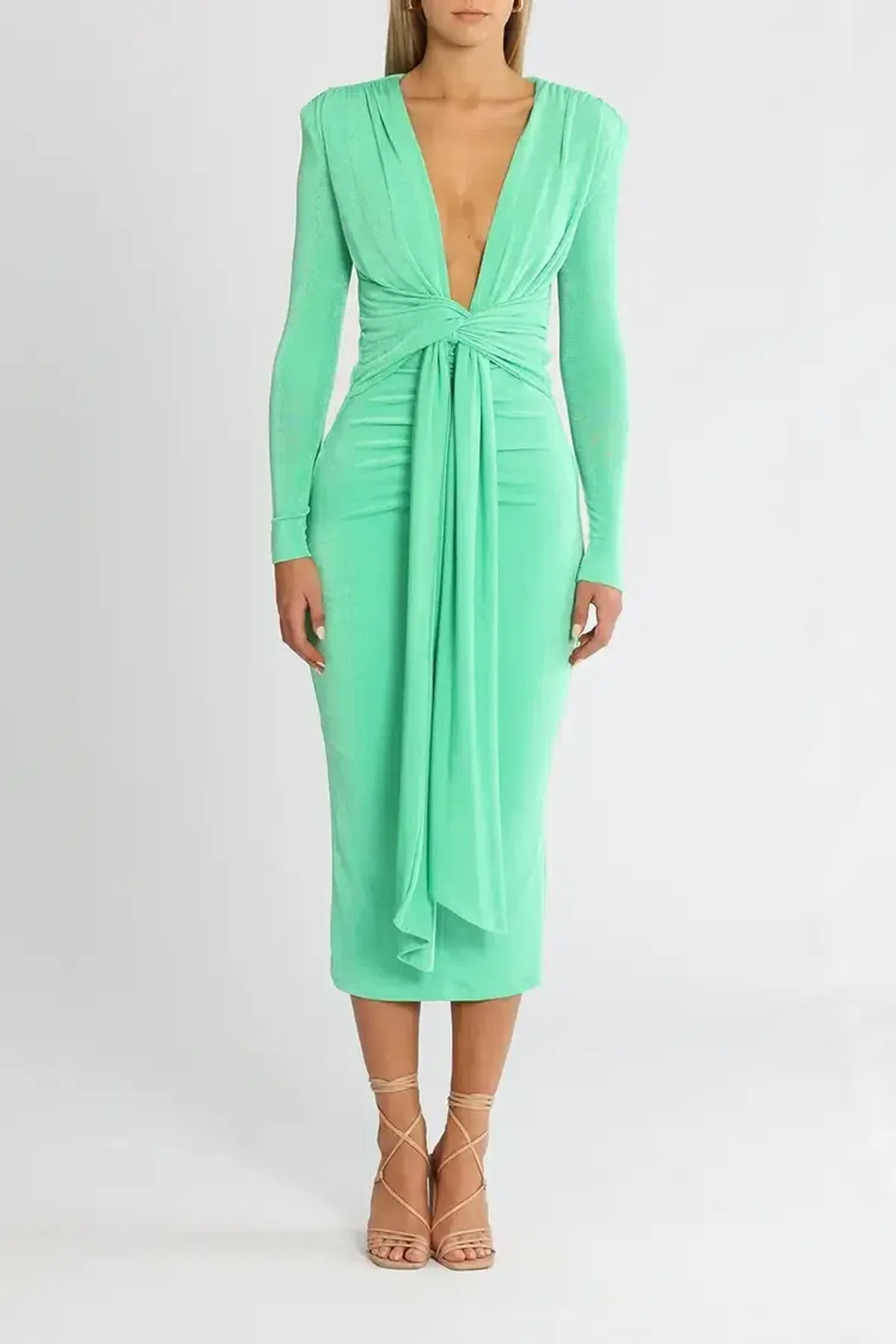 MISHA Francis Midi Dress Vivid Jade Size 6 - Image 1