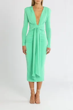 MISHA Francis Midi Dress Vivid Jade Size 6 for rent on The Volte - image 1