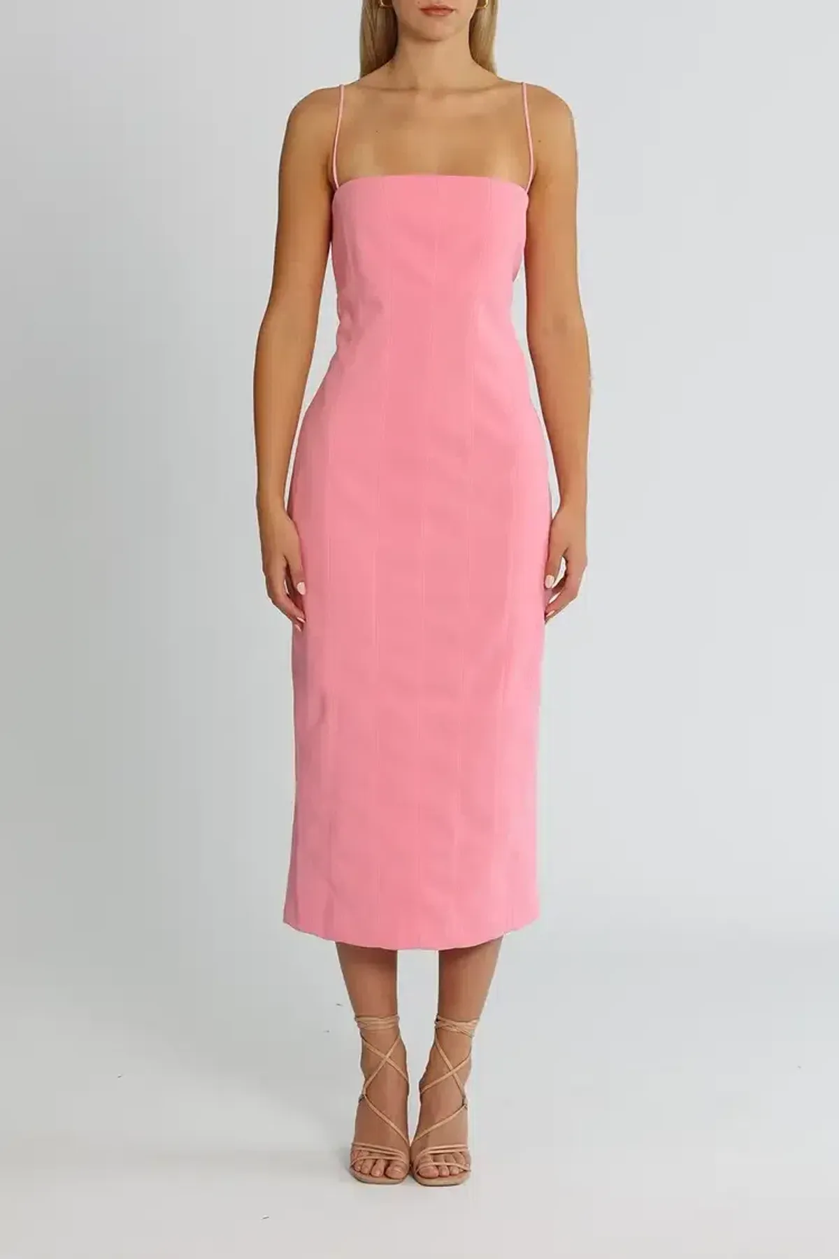 Misha Irisa Midi Dress Candy Pink Size 8/S - Image 1
