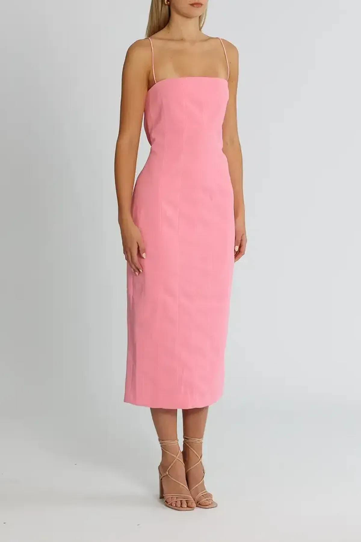 Misha Irisa Midi Dress Candy Pink Size 8/S - Image 2