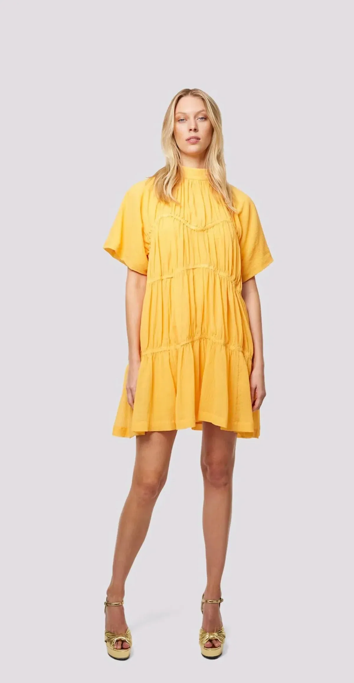 Sunset Lover Wildfire Babydoll Dress Blazing Orange Size AU 8 - Image 1