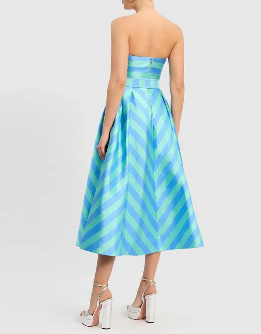 Rebecca Vallance Seychelles Midi Dress Blue Size AU 10 for rent on The Volte - main image