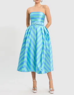 Rebecca Vallance Seychelles Midi Dress Blue Size AU 10 for rent on The Volte - image 1