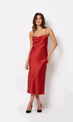 Bec & Bridge Girl Talk Slip Dress Crimson Size 4 for rent on The Volte - image 1