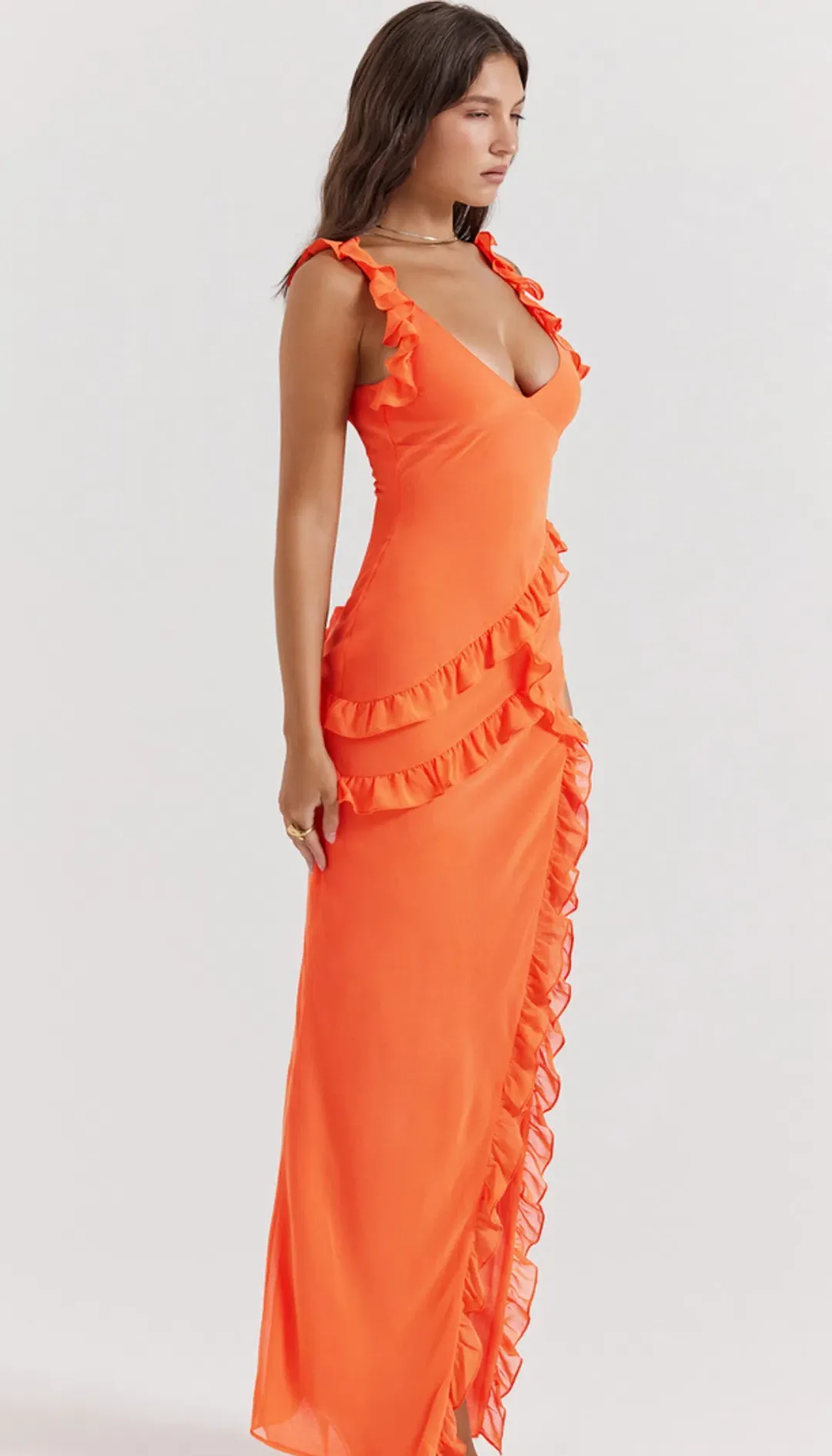 House of CB Pixie Dress - Orange for rent on The Volte - main image