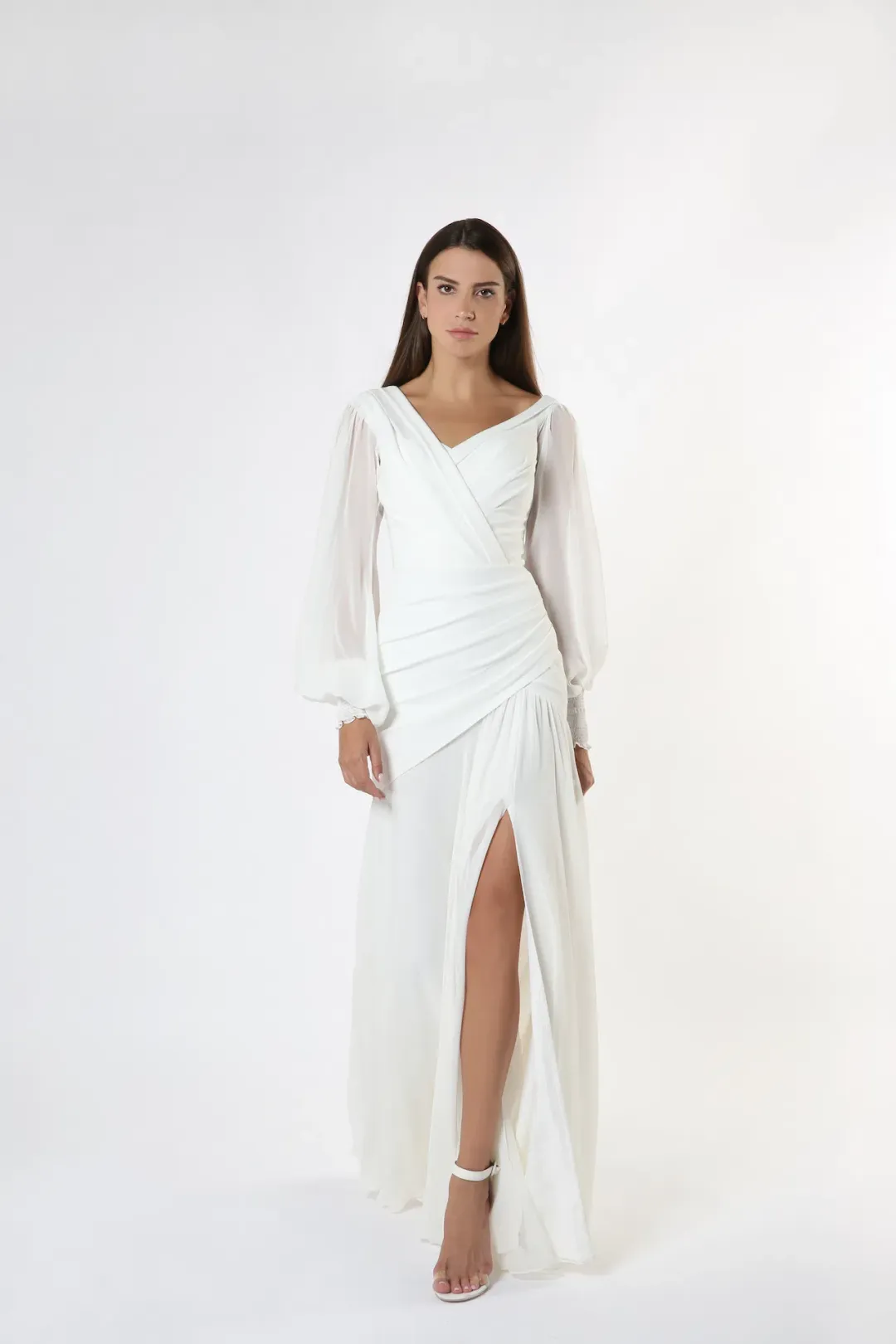 Zeena Zaki SS21-05-WHT Gown White Size S /Au 6 for rent on The Volte - main image