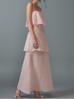 Keepsake call me gown - blush for rent on The Volte - image 4