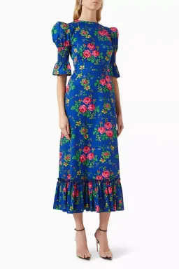 The Vampire’s Wife The Toto Dress Floral Blue Size AU 8 for rent on The Volte - image 1