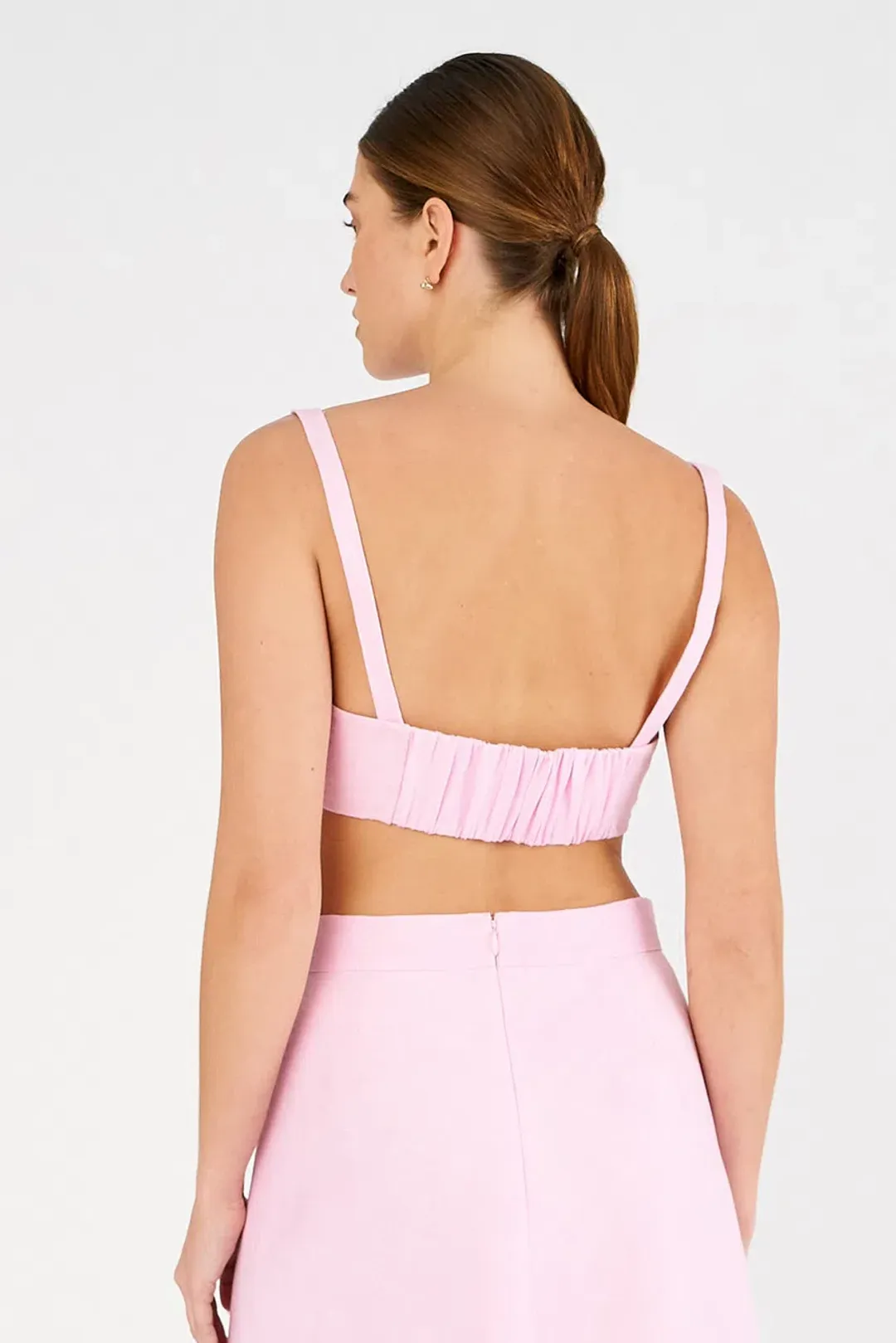 Oroton 3D Flower Bralette Crop in Rose/Poppy Size AU 10 for rent on The Volte - main image