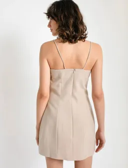Anna Quan Kennedy Dress Beige Size AU 6 for rent on The Volte - image 2