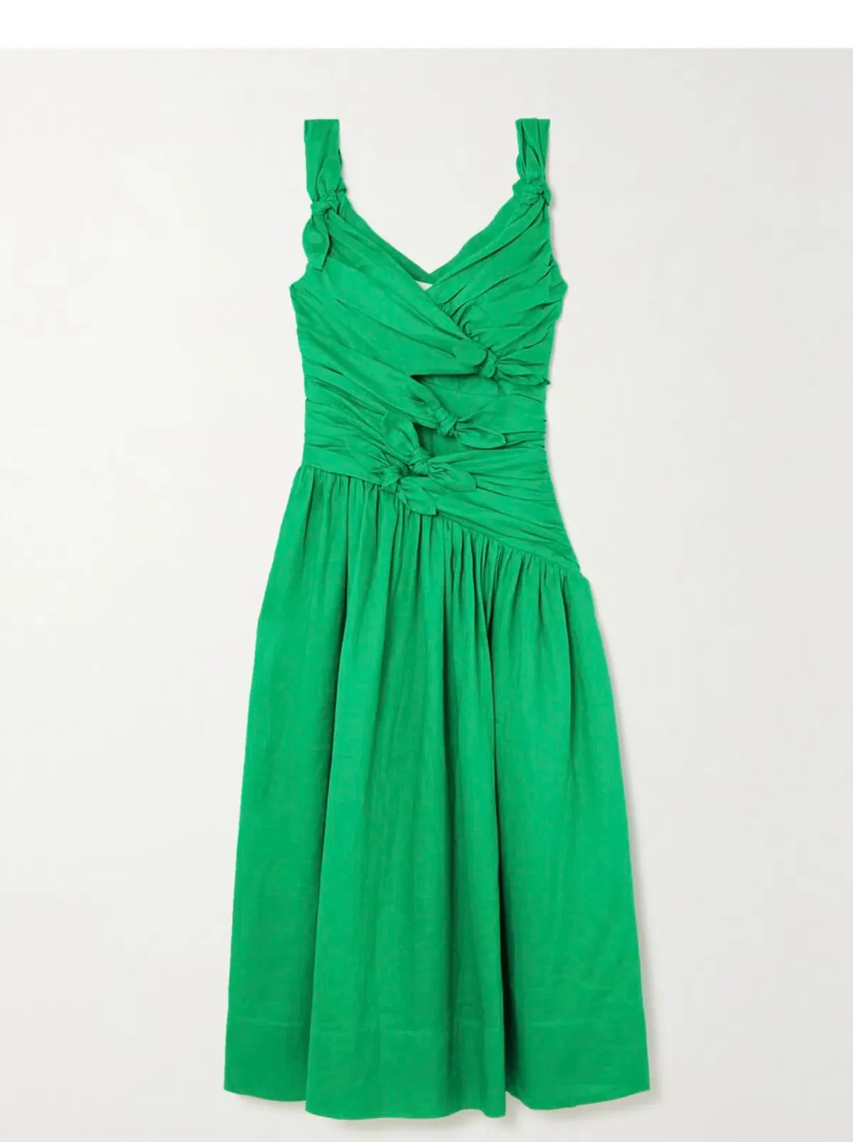 Zimmerman Tiggy Bow Linen Dress Green Size AU 8 - Image 5