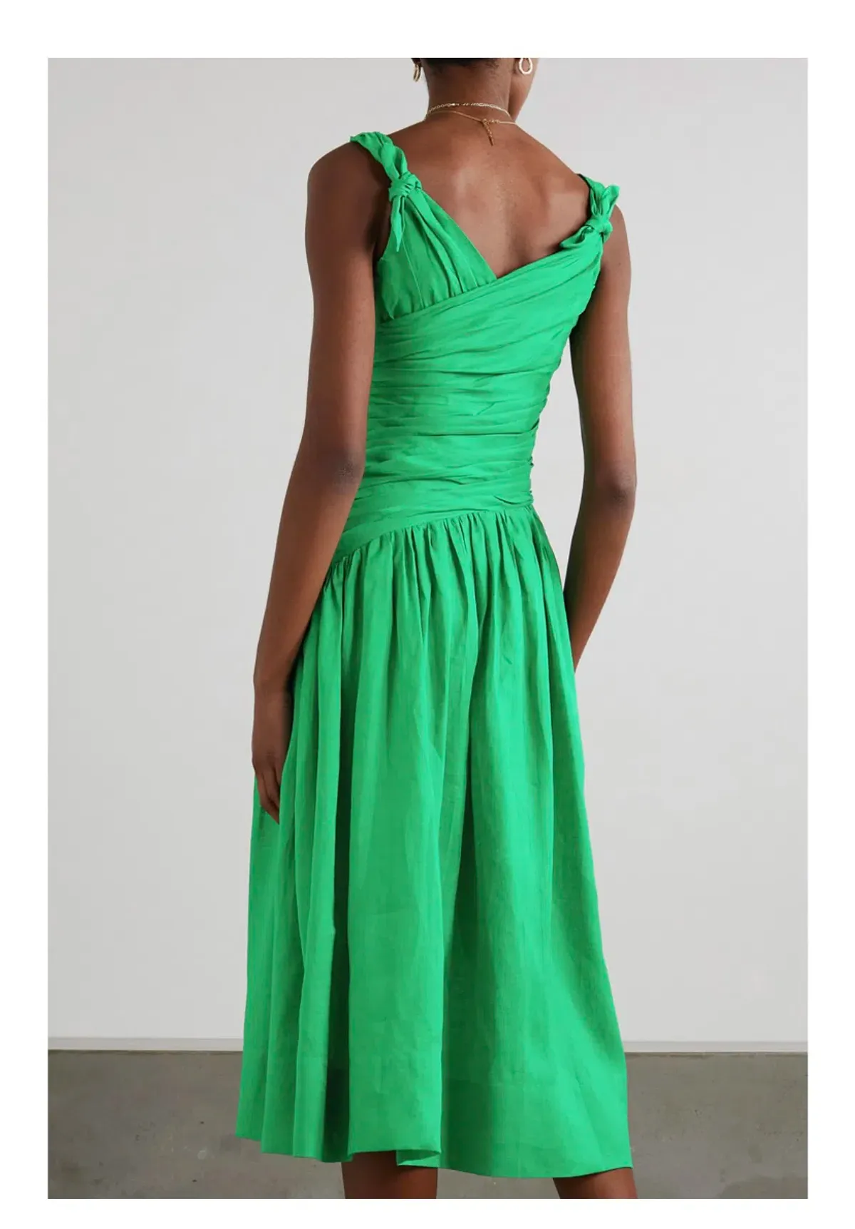 Zimmerman Tiggy Bow Linen Dress Green Size AU 8 - Image 2