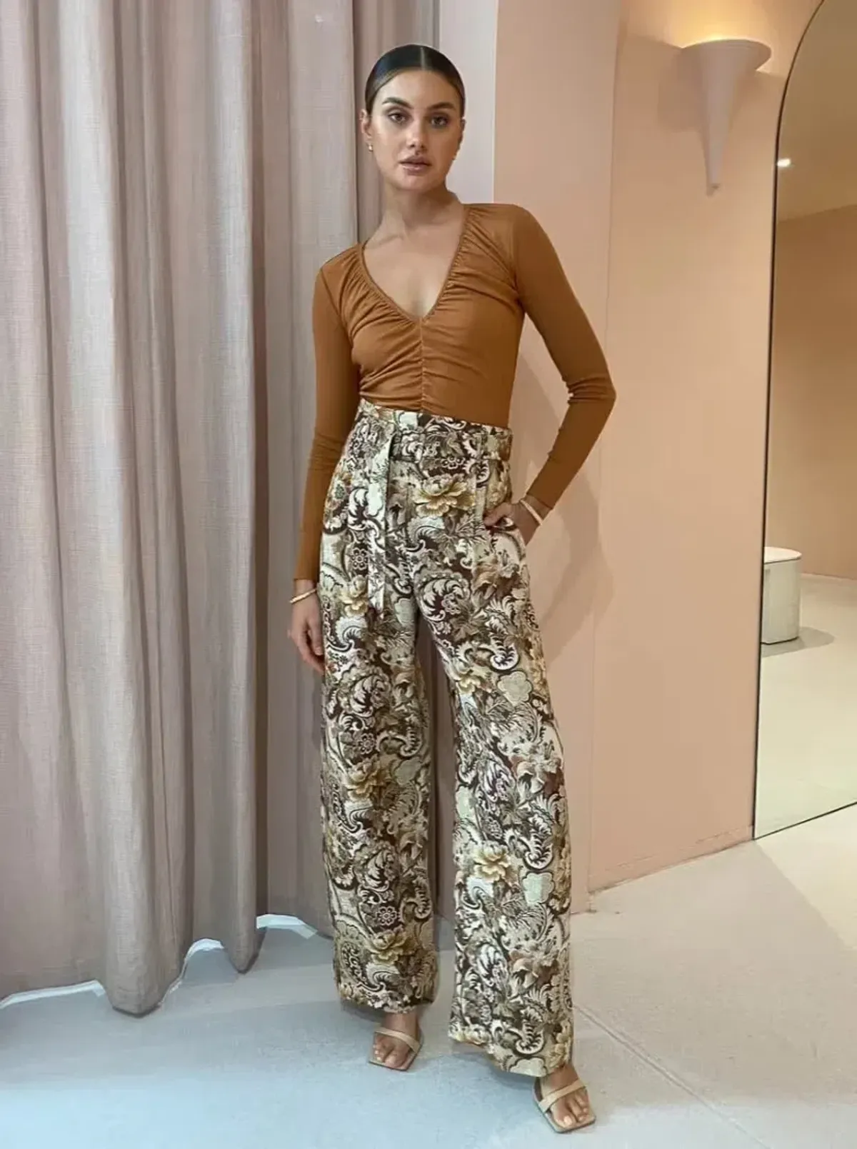 Alemais Phillipa Pant Print Size AU 10 for rent on The Volte - main image