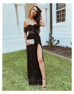 Alamour The Label Ayelet Strapless Gown Black Size XS / AU 6 for rent on The Volte - image 1