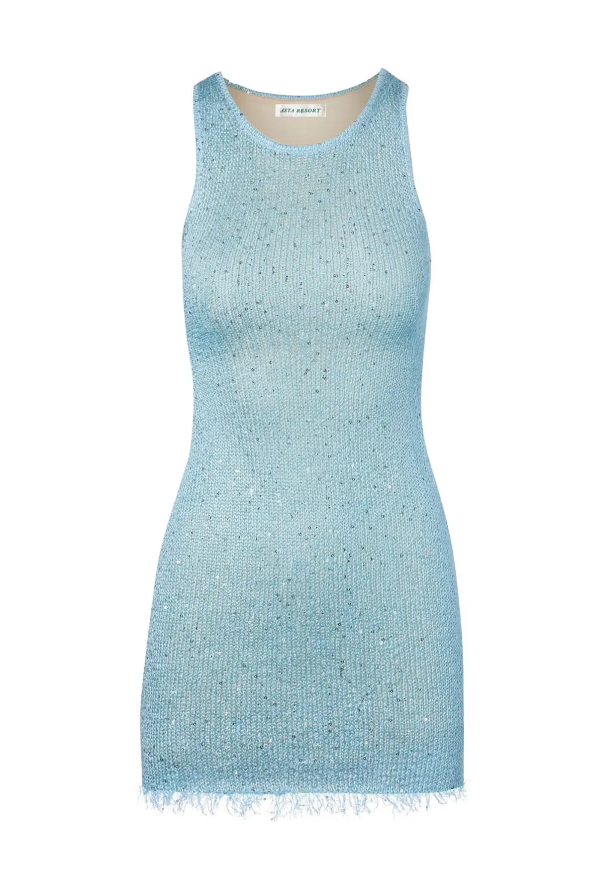 Asta Resort Natalia Mini Dress Baia Blue Sequin Size S / AU 8 - Image 3