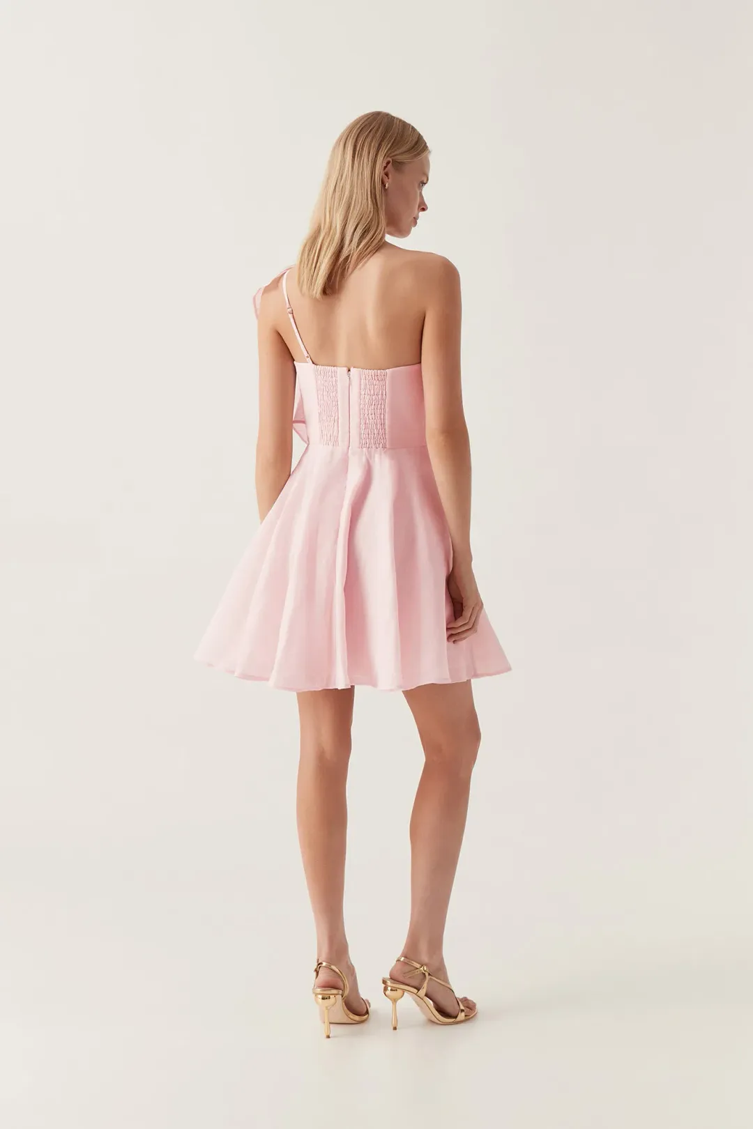 Aje Genesis Mini Dress in Soft Pink Size 6 for rent on The Volte - main image