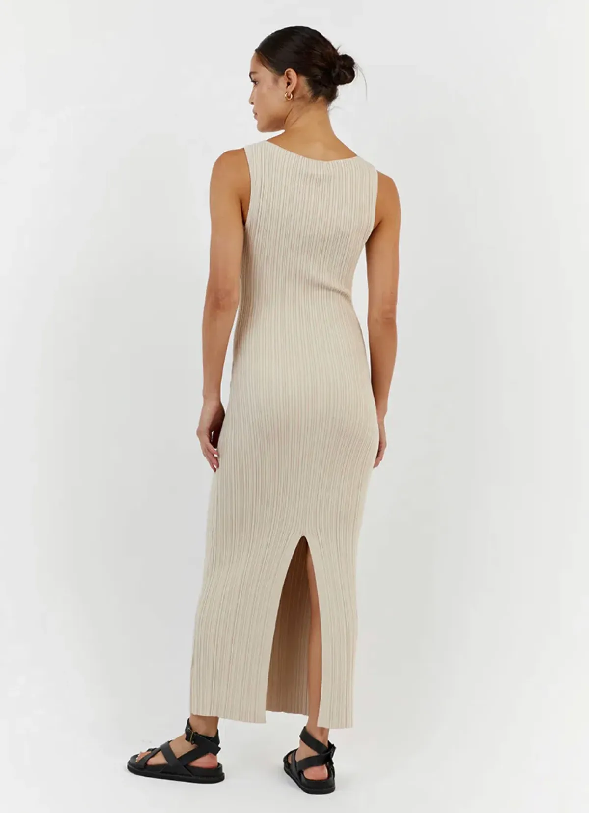Dissh Sienna Stone Midi Dress Beige Size XS / AU 6 - Image 3