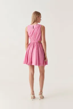 Aje Abbey Twisted Mini Dress Pink Size 14 for rent on The Volte - image 2