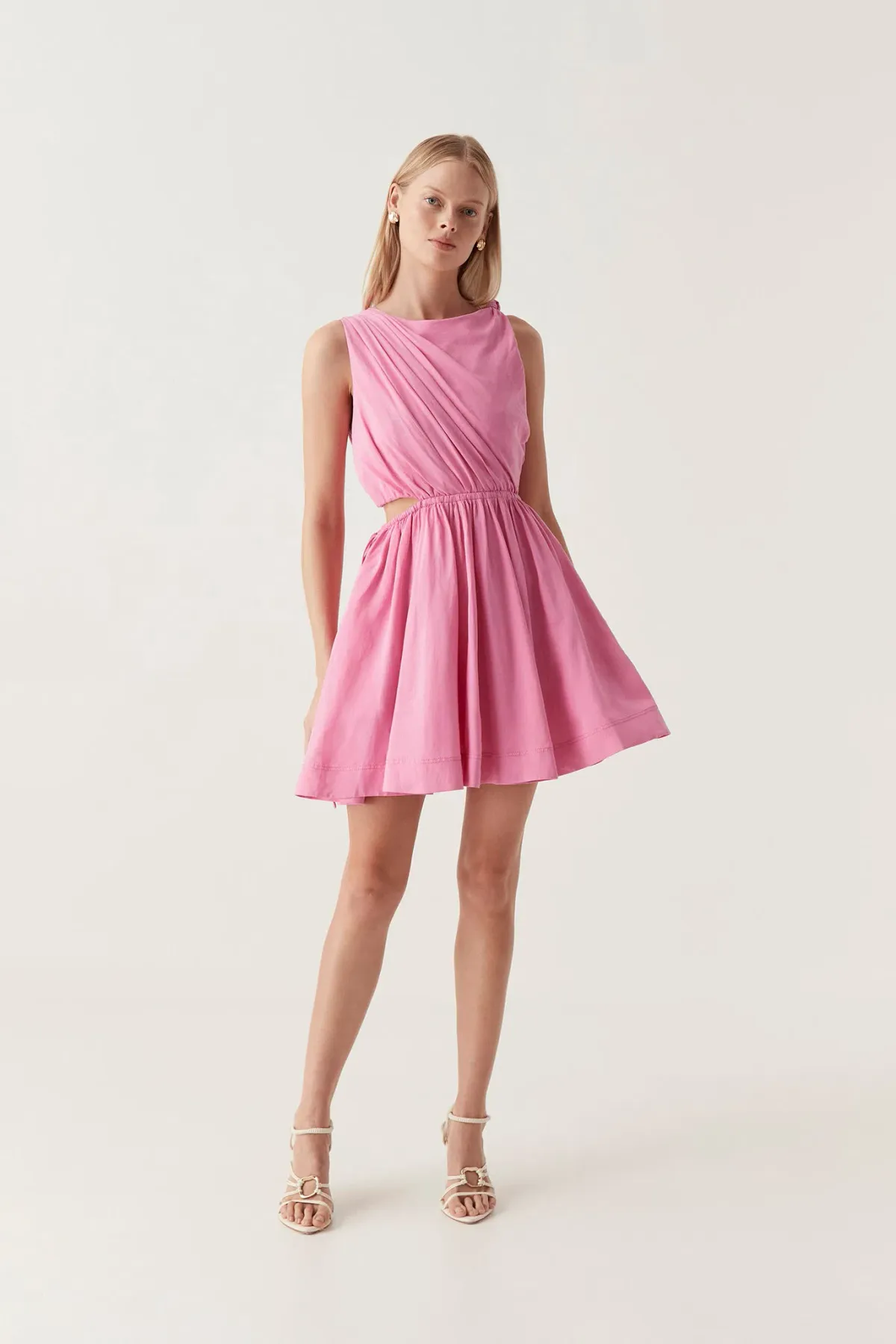 Aje Abbey Twisted Mini Dress Pink Size 14 - Image 1