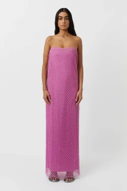Camilla & Marc Sinclar Lace Maxi Dress Magenta Pink Size 8 for rent on The Volte - image 1