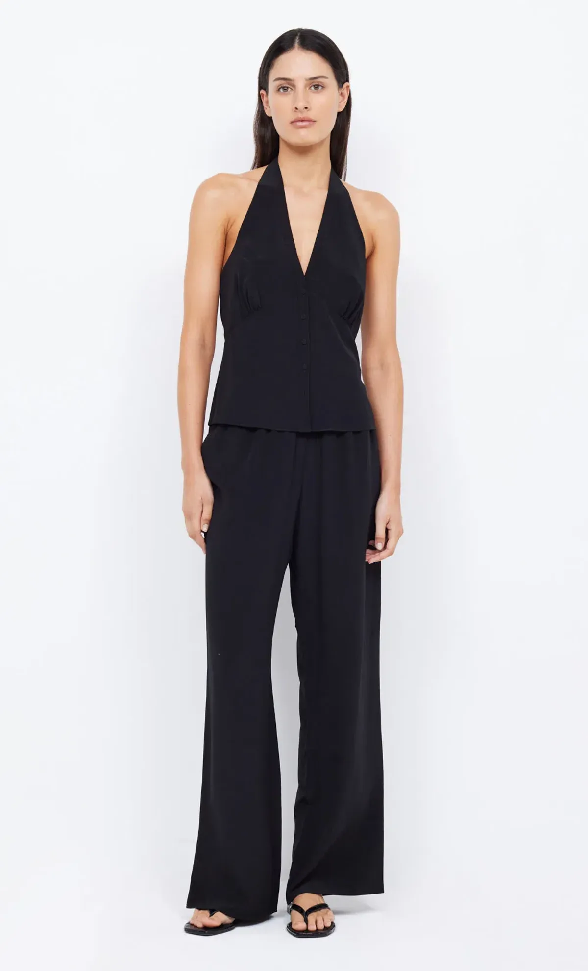 Bec & Bridge Archer Halter Top and Pant Set in Black Size 8 - Image 2