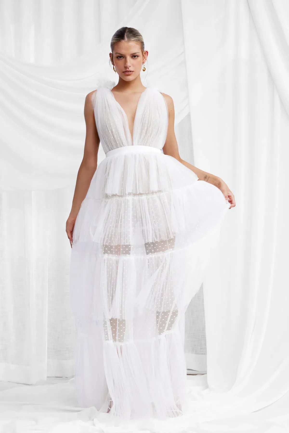 Lexi Zendaya Dress White Size 14 for rent on The Volte - main image