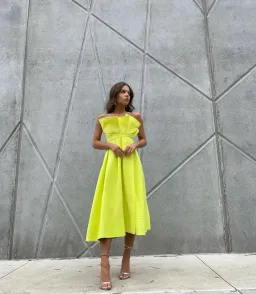 Sheike Florence Midi Dress Yellow Size 12 for rent on The Volte - image 1