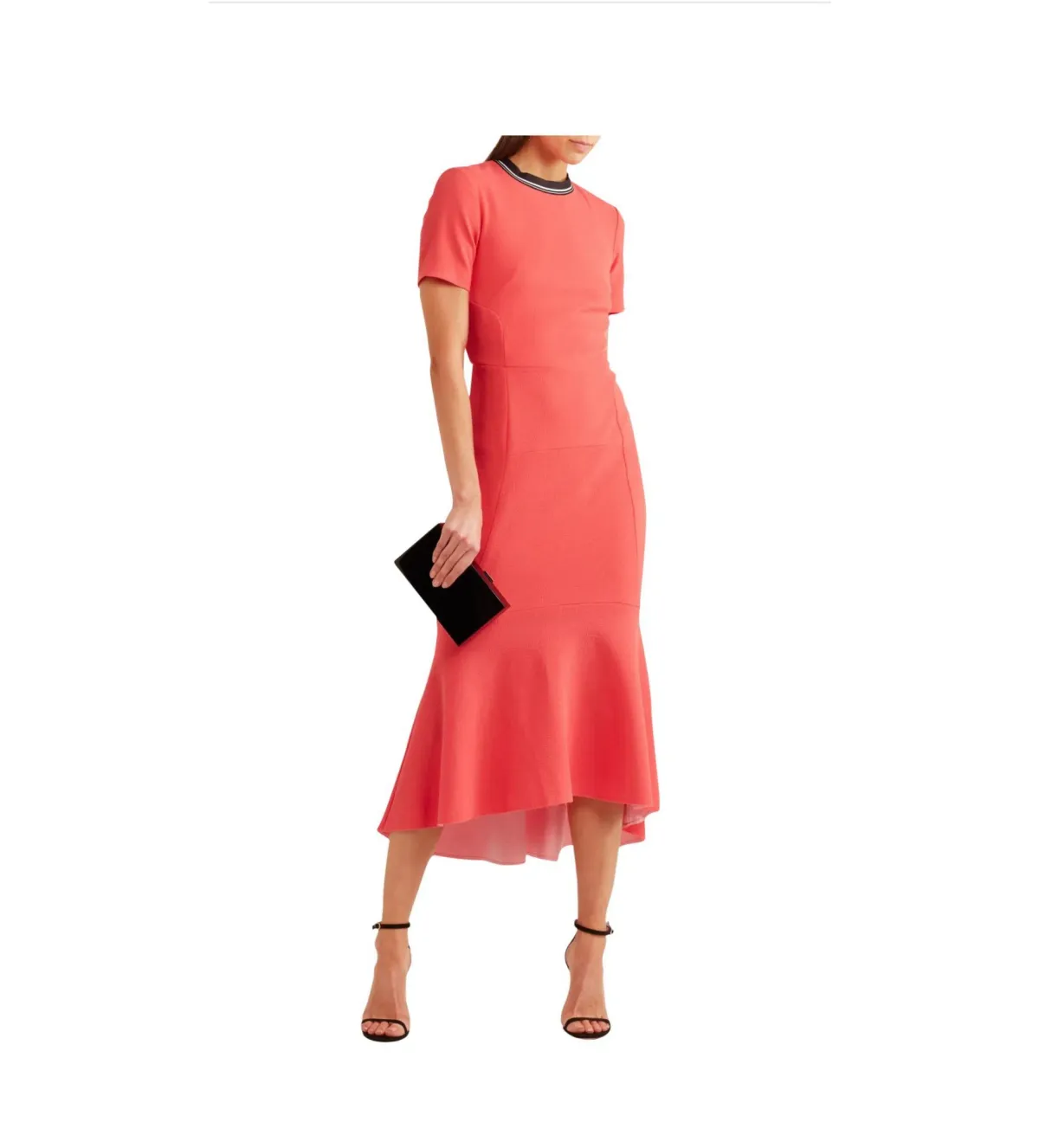 Rebecca Vallance Open Back Midi Dress Peach Size 6 - Image 1