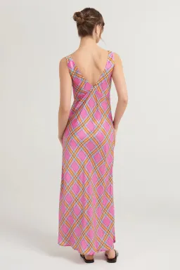 Steele Eadie Dress Pink Check Size XL / AU 14 for rent on The Volte - image 2