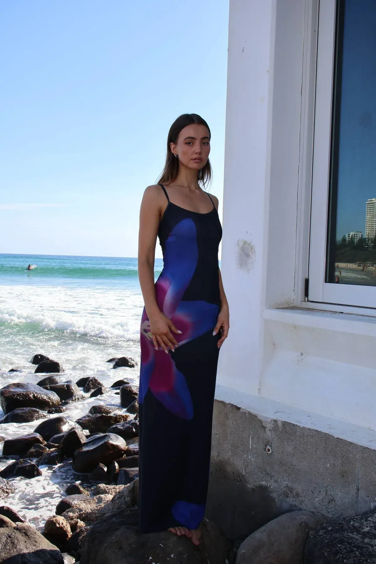 WITH HARPER LU SLIP DRESS | MIDNIGHT LILY FLORAL - Image 2