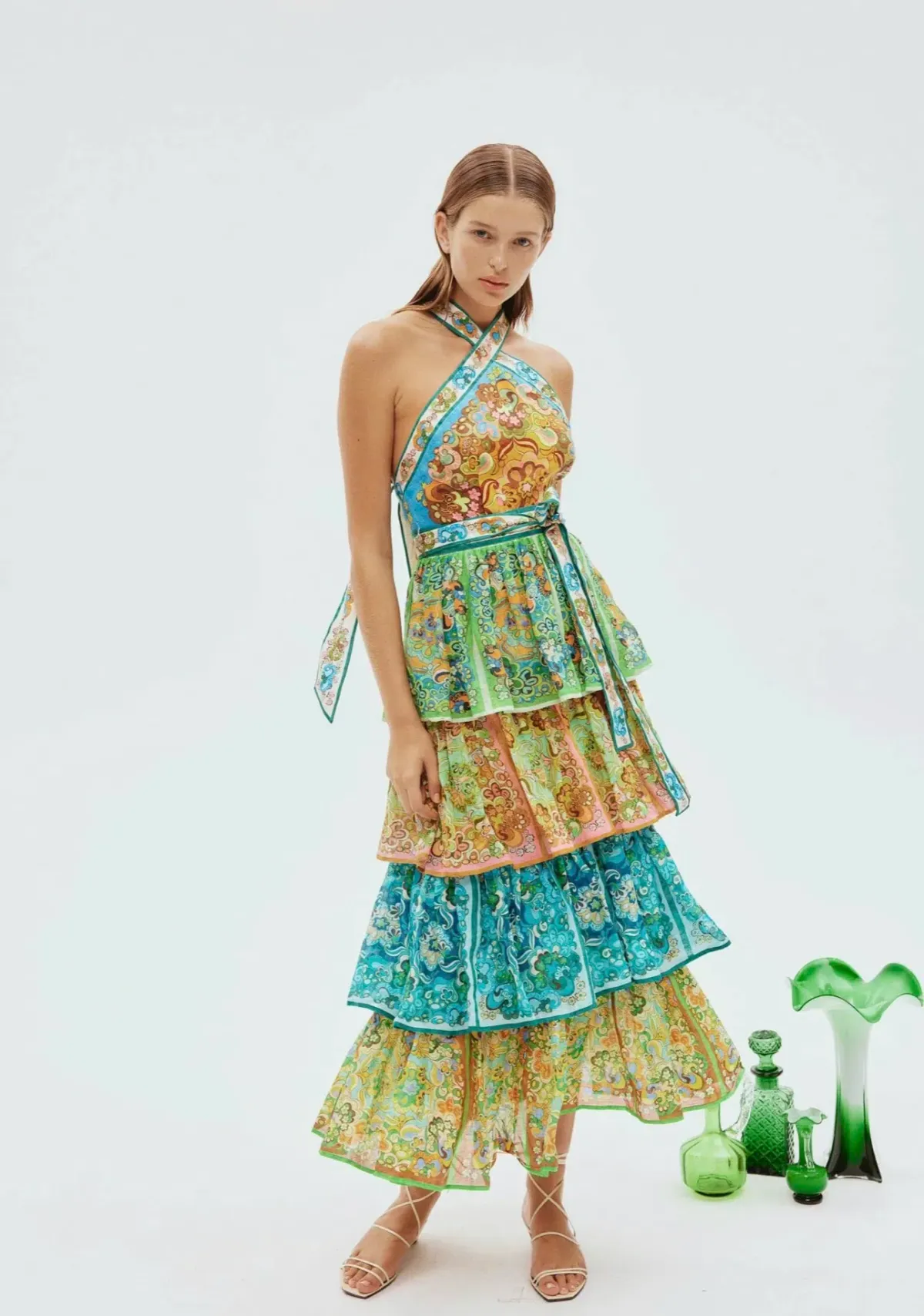 Alemais Dreamer Halter Tier Dress Size 10 - Image 1