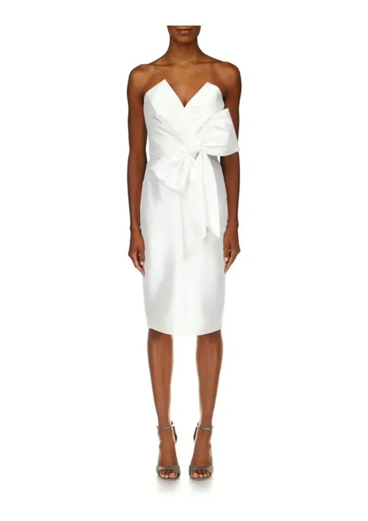 Badgley Mischka Strapless Front Bow Cocktail Dress Size 4/ AU 10 - Image 1
