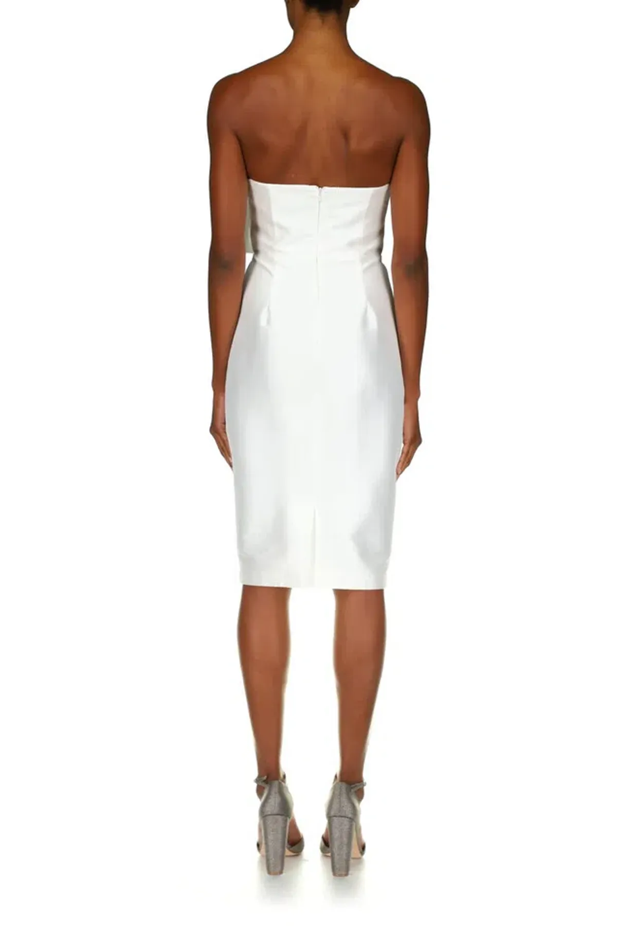 Badgley Mischka Strapless Front Bow Cocktail Dress Size 4/ AU 10 - Image 3