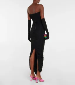 Alex Perry Haynes Strapless Gown With Gloves Black Size 6 for rent on The Volte - image 3